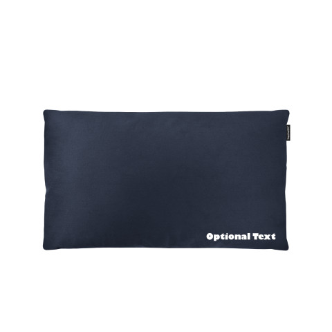 - 70cm x 40cm (Standard Filling) and Removable Cover with Zip - Navy Blue Cotton Fabric (Personalised with Text)