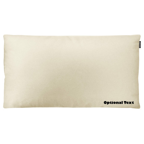 - 91cm x 48cm (King Size) and Removable Cover with Zip - Natural Cotton Fabric (Personalised with Text)