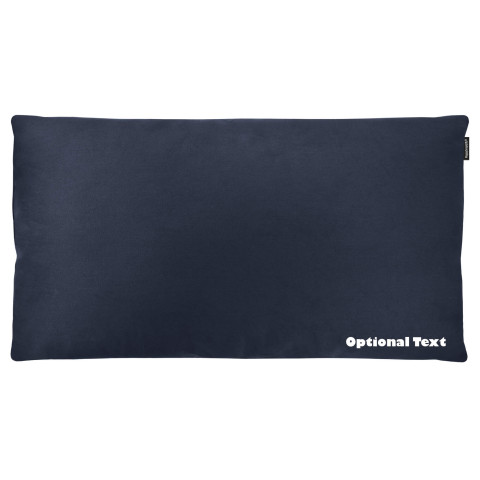 - 91cm x 48cm (King Size) and Removable Cover with Zip - Navy Blue Cotton Fabric (Personalised with Text)