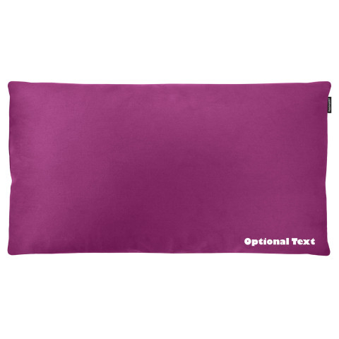 - 91cm x 48cm (King Size) and Removable Cover with Zip - Purple Cotton Fabric (Personalised with Text)