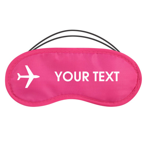 - Fuchsia Pink with Aeroplane Design Polyester (Personalised with Text)
