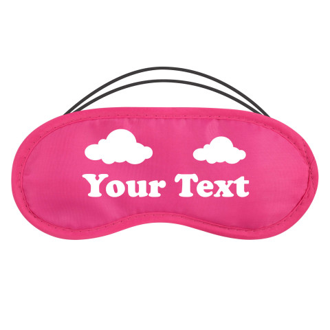 - Fuchsia Pink with Clouds Theme Polyester (Personalised with Text)