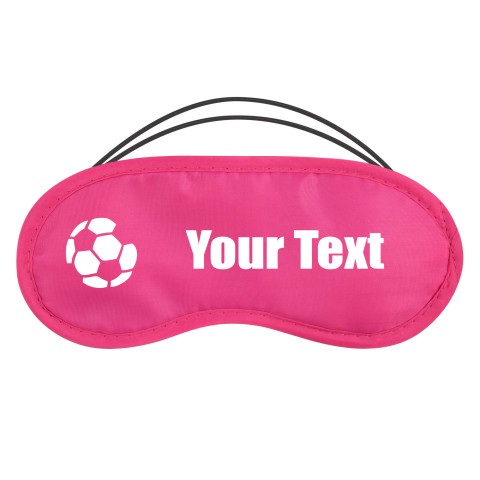- Fuchsia Pink with Footy Theme Polyester (Personalised with Text)