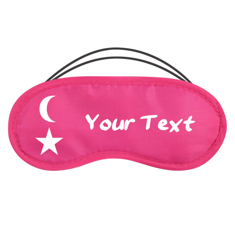 - Fuchsia Pink with Moon & Stars Theme Polyester (Personalised with Text)