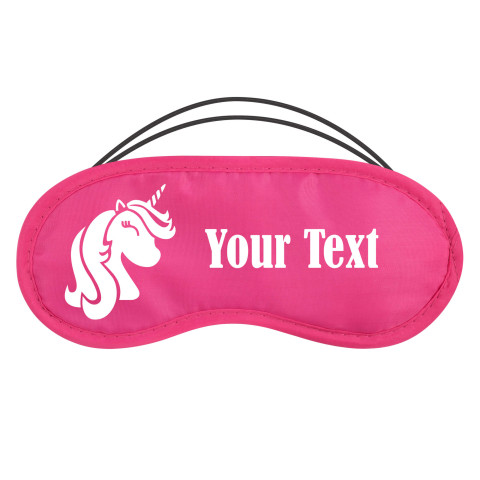 - Fuchsia Pink with Unicorn Print Polyester (Personalised with Text)