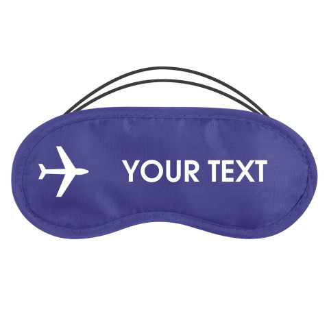 - Royal Blue with Aeroplane Design Polyester (Personalised with Text)