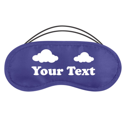 - Royal Blue with Clouds Theme Polyester (Personalised with Text)
