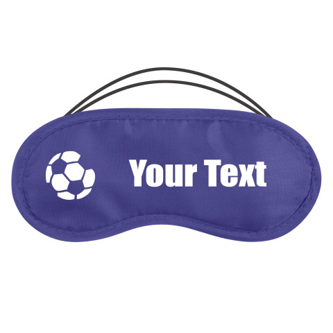 - Royal Blue with Footy Theme Polyester (Personalised with Text)
