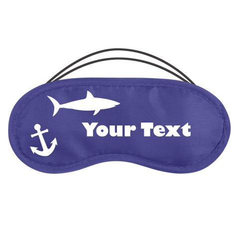 - Royal Blue with Sharks and Anchor Print Polyester (Personalised with Text)
