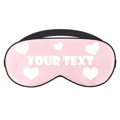 - Baby Pink with Love Hearts Theme Personalised with Text