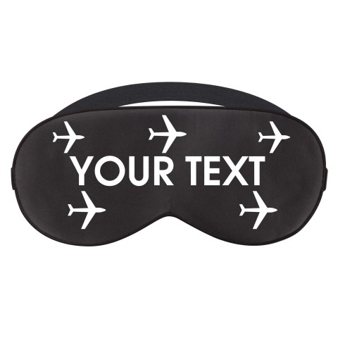 - Black with Aeroplane Design (Personalised with Text)