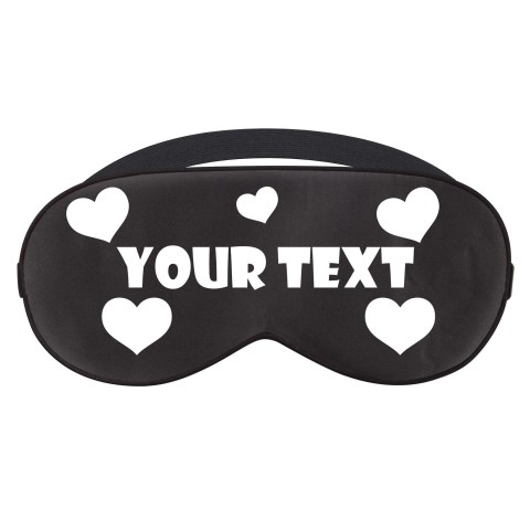 - Black with Love Hearts Theme (Personalised with Text)