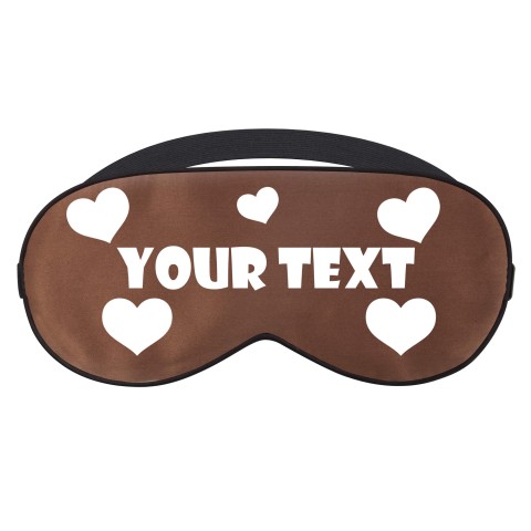 - Brown with Love Hearts Theme (Personalised with Text)