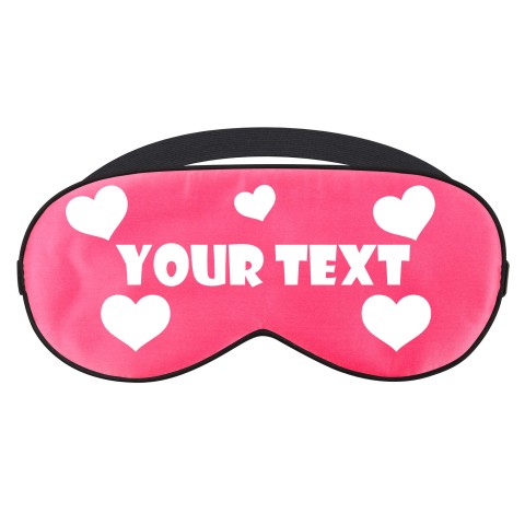 - Fuchsia Pink with Love Hearts Theme (Personalised with Text)