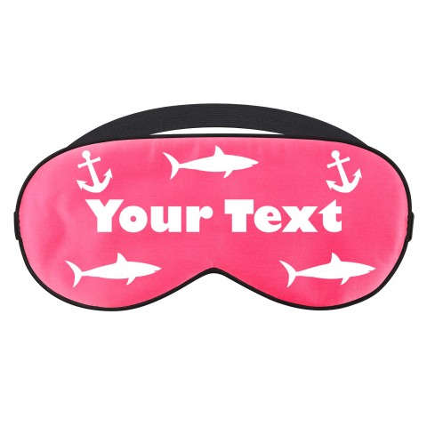 - Fuchsia Pink with Sharks and Anchor Print (Personalised with Text)