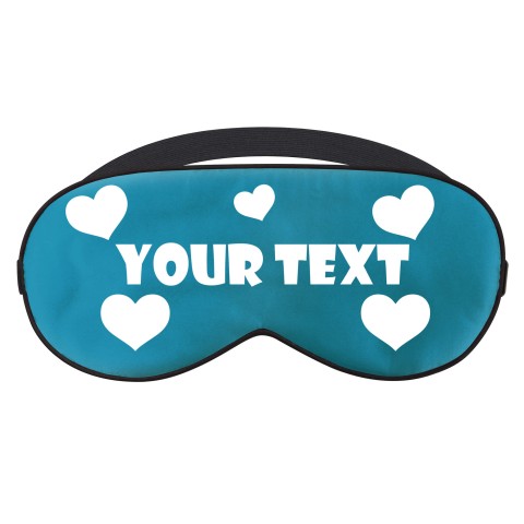 - Peacock Blue with Love Hearts Theme (Personalised with Text)