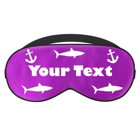 - Purple with Sharks and Anchor Print (Personalised with Text)