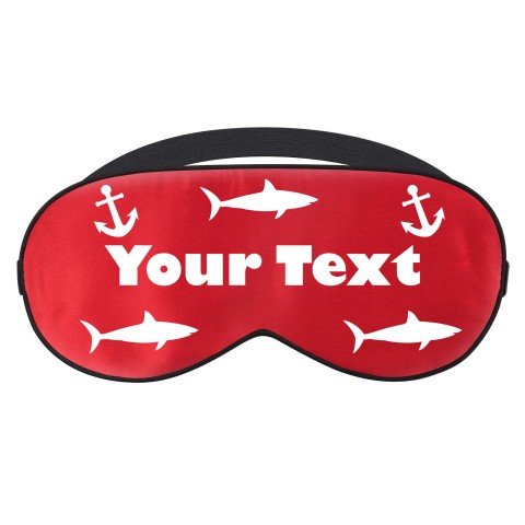 - Red with Sharks and Anchor Print (Personalised with Text)