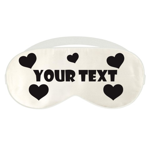 - White with Love Hearts Theme (Personalised with Text)