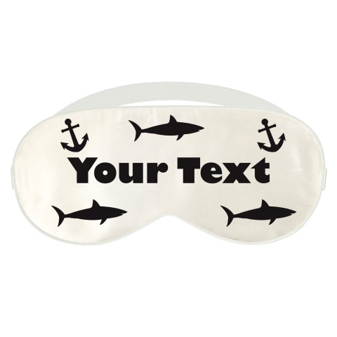 - White with Sharks and Anchor Print (Personalised with Text)