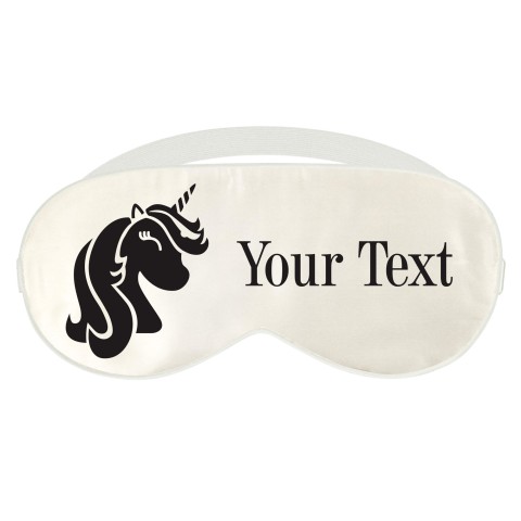 - White with Unicorn Print (Personalised with Text)