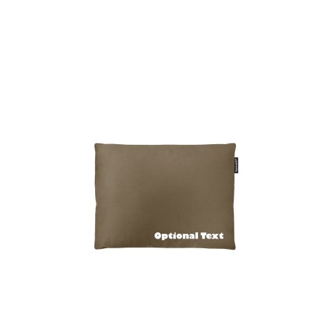 - 40cm x 30cm and Removable Cover - Mole Brown Luxury Cotton Fabric (Personalised with Text)