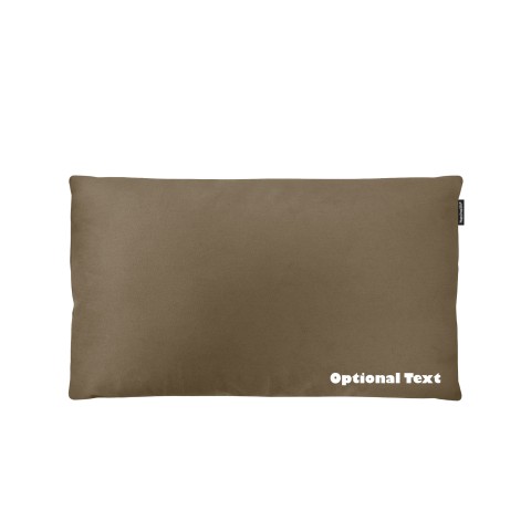 - 70cm x 40cm (Standard Filling) and Removable Cover - Mole Brown Luxury Cotton Fabric (Personalised with Text)