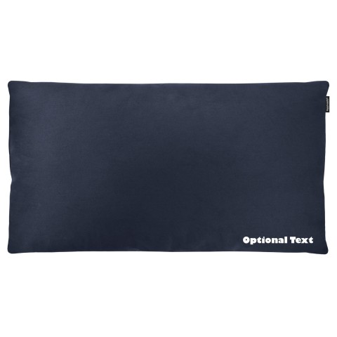 - 91cm x 48cm (King Size) and Removable Cover - Navy Blue Cotton Fabric (Personalised with Text)