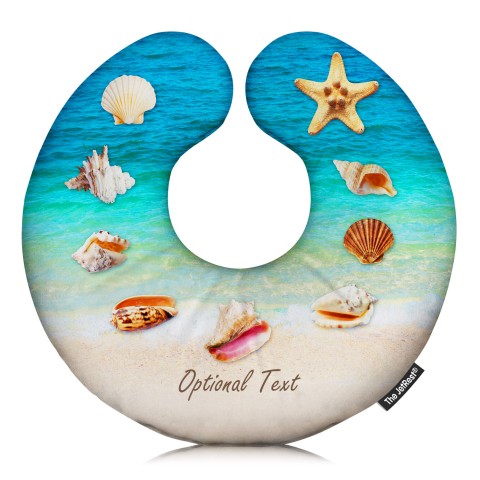 (30cm) with Beach Theme Mock Suede Polyester Fabric (Personalised with Text)