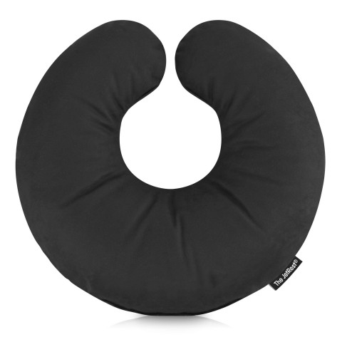 (30cm) with No Design or Style (Character / Icon) - Black Mock Suede Polyester Fabric (Personalised with Text)