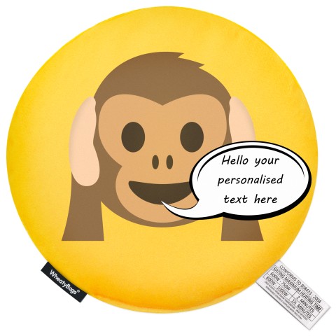 - Hear no Evil Monkey Mock Suede Polyester Fabric (Personalised with Text)