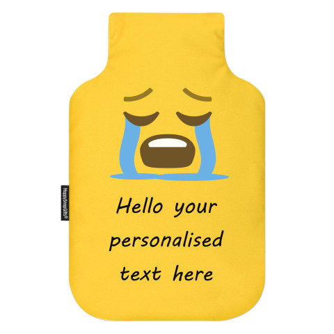 Standard (2 Litre) Size - Crying Mock Suede Polyester Fabric (Personalised with Text)