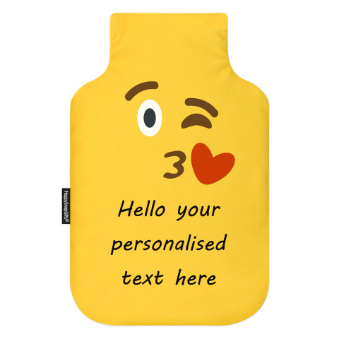 Standard (2 Litre) Size - Kiss with a Wink Mock Suede Polyester Fabric (Personalised with Text)