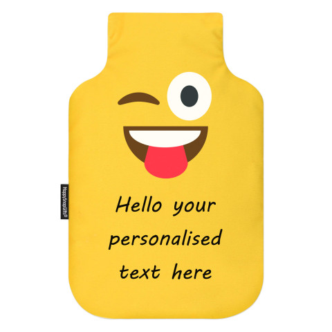 Standard (2 Litre) Size - Tongue with a Wink Mock Suede Polyester Fabric (Personalised with Text)