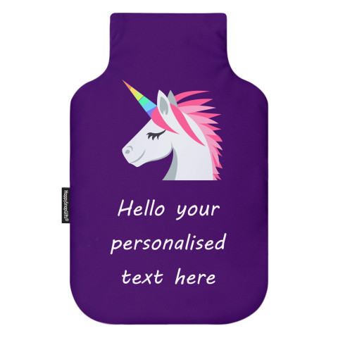 Standard (2 Litre) Size - Unicorn Mock Suede Polyester Fabric (Personalised with Text)