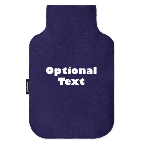 Standard (2 Litre) Size - Navy Blue Fleece Fabric (Personalised with Text)