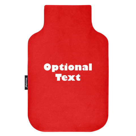 Standard (2 Litre) Size - Red Cotton Fabric (Personalised with Text)