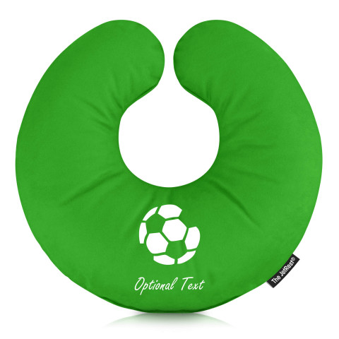 with Football Icon - Bright Green Mock Suede Polyester Fabric