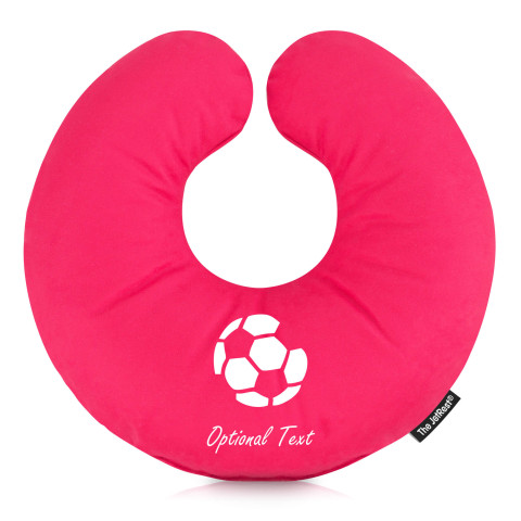 with Football Icon - Fuchsia Pink Mock Suede Polyester Fabric