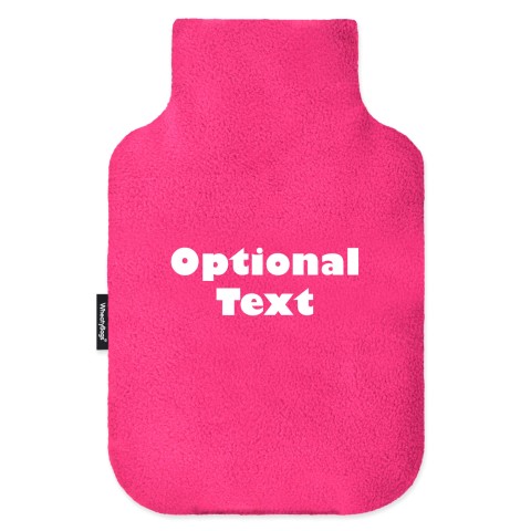 - Standard (2 Litre) - Fuchsia Pink Fleece Fabric and Removable Cover (Personalised with Text)