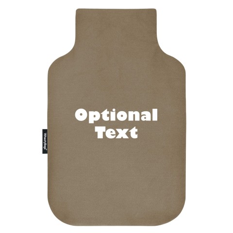 - Standard (2 Litre) - Mole Brown Luxury Cotton Fabric and Removable Cover (Personalised with Text)