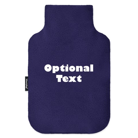 - Standard (2 Litre) - Navy Blue Fleece Fabric and Removable Cover (Personalised with Text)