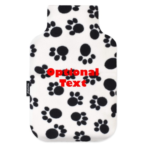 - Standard (2 Litre) - Paws Print Fleece Fabric and Removable Cover (Personalised with Text)