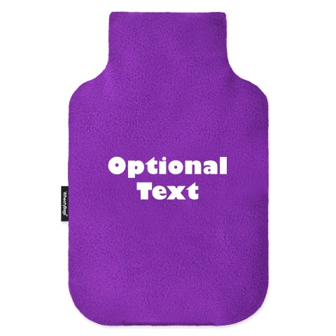 - Standard (2 Litre) - Purple Fleece Fabric and Removable Cover (Personalised with Text)