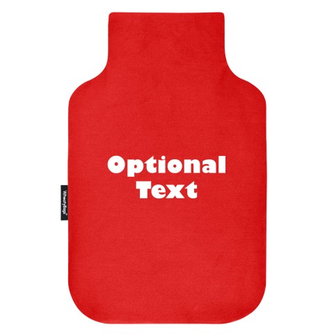 - Standard (2 Litre) - Red Cotton Fabric and Removable Cover (Personalised with Text)