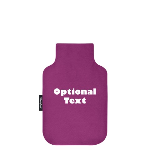 - Mini (750ml) and 'Pillow Case Style' Removable Cover - Purple Cotton Fabric (Personalised with Text)