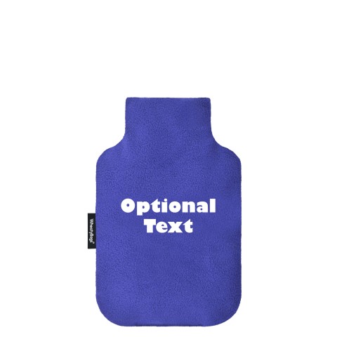 - Mini (750ml) and 'Pillow Case Style' Removable Cover - Royal Blue Fleece Fabric (Personalised with Text)