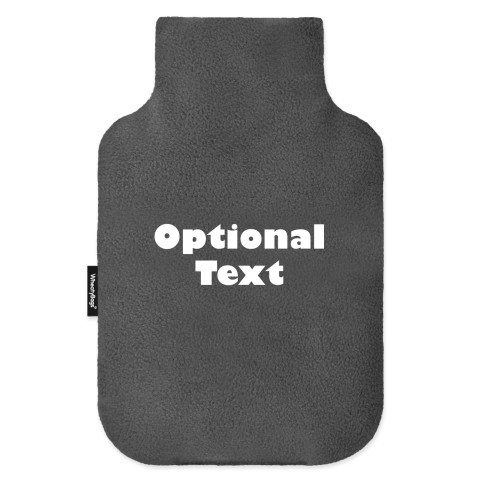 - Standard (2 Litre) - Grey Fleece Fabric and Removable Cover (Personalised with Text)