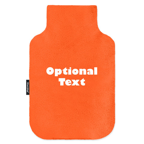 - Standard (2 Litre) - Orange Fleece Fabric and Removable Cover (Personalised with Text)