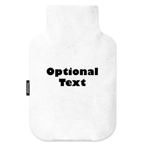 - Standard (2 Litre) - White Fleece Fabric and Removable Cover (Personalised with Text)